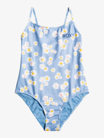 0 Girls 8-16 Ocean Borders One-Piece Swimsuit Blue ERGX103139 Roxy