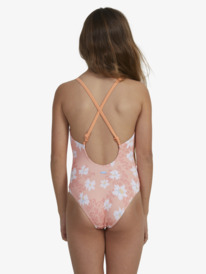 roxy, Girls 6-16 Salty Flower One-Piece Swimsuit, PAPAYA PUNCH FOAM FLOWER SWIM (xmyb) SALTY FLOWER ONE PIECE ERGX103143