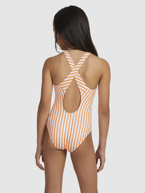 2 Girls 6-16 Above The Limits One-Piece Swimsuit Orange ERGX103162 Roxy