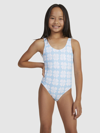 0 Girls 6-16 Vacation Memories One-Piece Swimsuit Blue ERGX103167 Roxy
