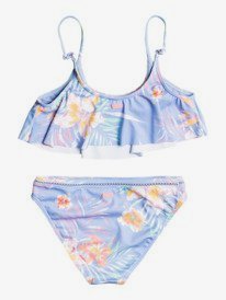 1 Girls 8-16 The Heart Flower Flutter Bikini Set Purple ERGX203394 Roxy