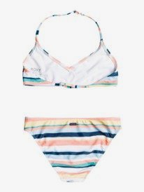roxy, Детское бикини с лифом-бралетт Malibu Story 8-16, BRIGHT WHITE S RG SUN STRUCK (wbb3) Malibu Story - Triangle Bralette Bikini Set for Girls 8-16 ERGX203411