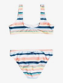 roxy, Детское бикини с лифом-бралетт Malibu Story 8-16, BRIGHT WHITE S RG SUN STRUCK (wbb3) Malibu Story - Bralette Bikini Set for Girls 8-16 ERGX203413