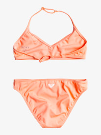 roxy, Just Good Vibes - Completo Bikini con Bralette Triangolare da Ragazza 8-16, DESERT FLOWER (mge0) Just Good Vibes - Triangle Bralette Bikini Set for Girls 8-16 ERGX203421