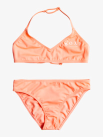 roxy, Just Good Vibes - Completo Bikini con Bralette Triangolare da Ragazza 8-16, DESERT FLOWER (mge0) Just Good Vibes - Triangle Bralette Bikini Set for Girls 8-16 ERGX203421
