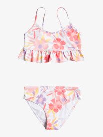 0 Girl's 7-16 Second Emotion Crop Top Bikini Set White ERGX203428 Roxy