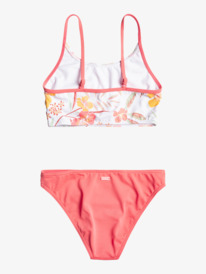 roxy, Girl's 7-16 Life Enjoyers Crop Top Bikini Set, BRIGHT WHITE CHOUARNI (wbb8) Life Enjoyers - Crop Top Bikini Set for Girls ERGX203454