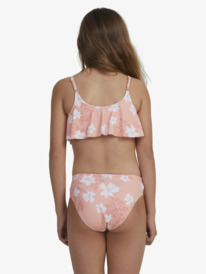 1 Girls 6-16 Salty Flower Flutter Bikini Set Pink ERGX203461 Roxy