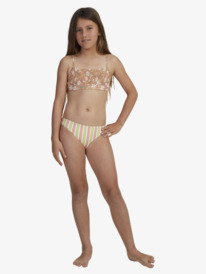 3 Girls 6-16 Moonlight Story Athletic Bikini Set Brown ERGX203464 Roxy