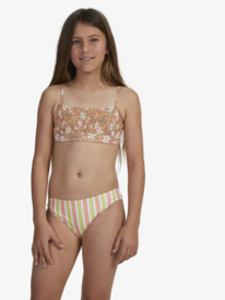 roxy, Girls 6-16 Moonlight Story Athletic Bikini Set, TOASTED NUT RG RETRO ISLE S (ckn8) MOONLIGHT STORY ATHLETIC SET ERGX203464