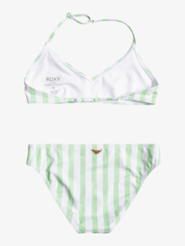roxy, Tropical Time - Triangle Two Piece Bikini Set for Girls 7-16, PISTACHO GREEN LINE UP (ged1) Tropical Time - Triangle Two Piece Bikini Set for Girls 7-16 ERGX203471
