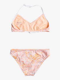 roxy, Joyful Ride - Ensemble de bikini soutien-gorge pour Filles 7-16 ans, FLAX HIBISCUS HEAT (nfk5) Joyful Ride - Bra Two Piece Bikini Set for Girls 7-16 ERGX203472