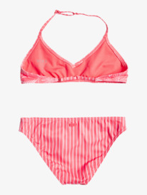 roxy, Girl's 7-16 Vacay Life Triangle Two Piece Bikini Set, SUNKISSED CORAL TROPICAL TIDE (mjv5) Vacay For Life - Triangle Two Piece Bikini Set for Girls 7-16 ERGX203473