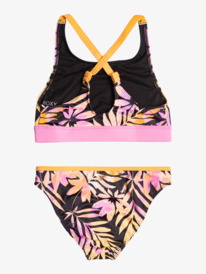 roxy, Active Joy - Crop Bikini-Set für Mädchen 6-16, ANTHRACITE ZEBRA JUNGLE GIRL (kvj8) Active Joy - Crop Two Piece Bikini Set for Girls 6-16 ERGX203488