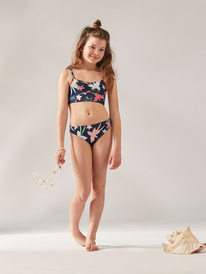 5 Vacay For Life - Crop Two Piece Bikini Set for Girls 7-16 Blue ERGX203490 Roxy