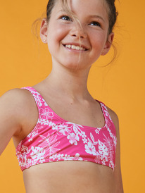 6 Girl's 4-16 Aloha Spirit Two Piece Bralette Bikini Set For Girls  ERGX203503 Roxy