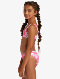 9 Girl's 4-16 Aloha Spirit Two Piece Bralette Bikini Set For Girls  ERGX203503 Roxy