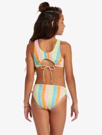 11 Girl's 4-16 Last In Paradise Two Piece Crop Top Bikini Set For Girls Blue ERGX203508 Roxy
