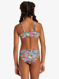 12 Girl's 4-16 Daisy Mood Two Piece Crop Top Bikini Set For Girls Blue ERGX203511 Roxy