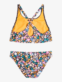 1 Girl's 7-16 Active Joy Crop Two Piece Swimsuit Black ERGX203515 Roxy