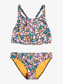 0 Girl's 7-16 Active Joy Crop Two Piece Swimsuit Black ERGX203515 Roxy