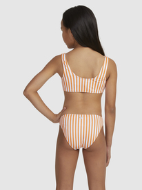 2 Girls 6-16 Above The Limits Two Piece Bralette Bikini Set Orange ERGX203518 Roxy