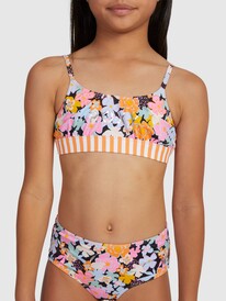 4 Girls 6-16 Above The Limits Two Piece Bralette Bikini Set Black ERGX203520 Roxy