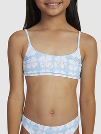 4 Girls 6-16 Vacation Memories Two Piece Bralette Bikini Set Blue ERGX203521 Roxy