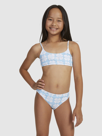 0 Girls 6-16 Vacation Memories Two Piece Bralette Bikini Set Blue ERGX203521 Roxy