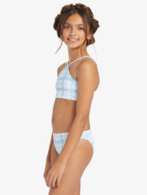 1 Girls 7-16 Vacation Memories Two Piece Crop Top Bikini Set Blue ERGX203522 Roxy