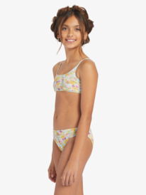 3 Girls 7-16 Nostalgic Seaside Two Piece Bralette Bikini Set Green ERGX203526 Roxy