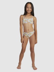 5 Girls 7-16 Nostalgic Seaside Two Piece Bralette Bikini Set Green ERGX203526 Roxy