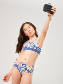 1 Girls 6-16 Funky Palm Crop Top Two-Piece Bikini Set Blue ERGX203528 Roxy