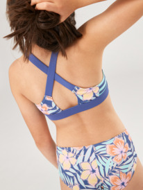 3 Girls 6-16 Funky Palm Crop Top Two-Piece Bikini Set Blue ERGX203528 Roxy