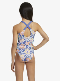 2 Girls 6-16 Funky Palm Vest Topini Two-Piece Bikini Set Blue ERGX203529 Roxy