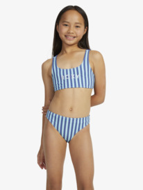 roxy, Girls 6-16 Serenity Stripe Bralette Two-Piece Bikini Set, MARLIN SERENITY STRIPE (bmy3) Serenity Stripe - Bralette Two-Piece Bikini Set for Girls 6-16 ERGX203530