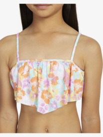 4 Girls 7-16 Floraya Flutter Two-Piece Bikini Set Orange ERGX203539 Roxy