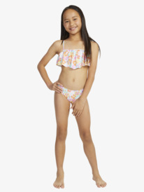 1 Girls 7-16 Floraya Flutter Two-Piece Bikini Set Orange ERGX203539 Roxy