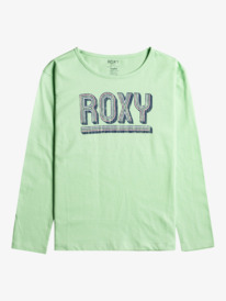 roxy, The One 2022 - Maglietta a maniche lunghe in materiale biologico da Ragazza, SPRUCETONE (gfe0) The One 2022 - Organic Long Sleeve T-Shirt for Girls ERGZT03904