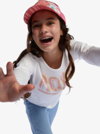 2 The One - T-shirt manches longues en matière biologique pour Fille Blanc ERGZT03904 Roxy