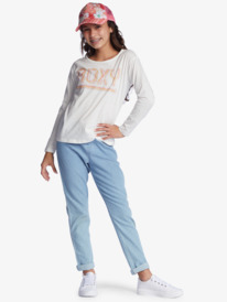 3 The One - T-shirt manches longues en matière biologique pour Fille Blanc ERGZT03904 Roxy