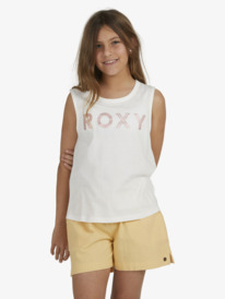 roxy, Girls 4-16 Someone Else Sporty Vest Top, SNOW WHITE (wbk0) SOMEONE ELSE A ERGZT03927
