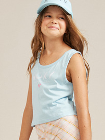 2 Girls 4-16 Happier Than Ever Sleeveless Training Top Blue ERGZT03999 Roxy