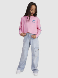 4 Girls 4-16 All You Never Say Long Sleeve T-Shirt Pink ERGZT04006 Roxy
