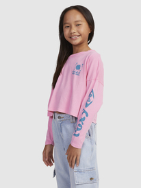 6 Girls 4-16 All You Never Say Long Sleeve T-Shirt Pink ERGZT04006 Roxy