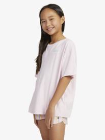 3 Girls 4-16 Gone To California Oversized T-Shirt Pink ERGZT04020 Roxy