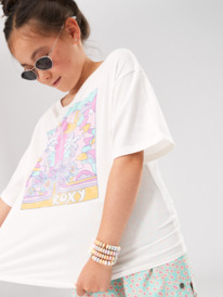 1 Girls 4-16 Gone To California Oversized T-Shirt White ERGZT04021 Roxy