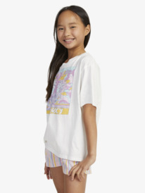 8 Girls 4-16 Gone To California Oversized T-Shirt White ERGZT04021 Roxy
