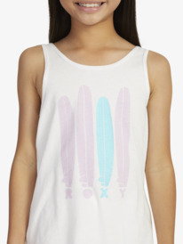4 Girls 4-16 Following The Sun Relaxed Vest Top White ERGZT04025 Roxy