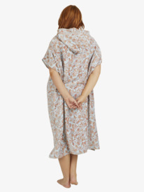 roxy, Womens Stay Magical Printed Hooded Poncho Towel, CERULEAN RETRO ISLE (bfn5) Stay Magical Printed - Hooded Poncho Towel ERJAA04085